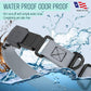 Dogline Biothane Waterproof Dog Collar with Herm Sprenger Stainless Steel Quick Release Buckle – Heavy Duty Tactical Durable Collar for Dogs – Comfortable and Safe Pet Collar, W 3/4" L 12-19", Gray