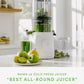 Nama J2 Cold Press Juicer – Self Feeding for Hands-Free Operation with Wide Mouth Hopper for Whole Recipe Loading, Zero Waste Masticating Juicer For More Juice, Less Pulp – Easy Cleanup & Assembly