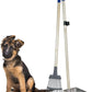 Wood Handle Pooper Scooper Durable Solid Metal Poop Tray with Rake 36.75" Long Handled Scoop | Great for Large or Small Dogs | No Assembly Required | Better for The Environment Than Plastic