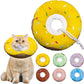 Cat Cone Collar Soft, Adjustable Cat Recovery Collar Kitten Cones to Stop Licking, Cute Donut Collar After Surgery, Cats Neck Pillow Cone Elizabethan Cones of Shame (Waterproof Yellow, Medium)