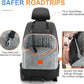 Dog Car Seat for Small Dogs, Memory Foam Booster Dog Seat for Dogs up to 35 lbs, Elevated Pet Car Seat with Washable Removable Cover, Storage Pockets (Gray)