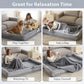 WNPETHOME Human Dog Beds for People Adults, Washable Faux Fur Nap Bed Adult Oval for People, Calming Human Size Giant Dog Bed Fits Pet Families with Storage Pocket Grey
