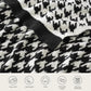 Snuggle Sac Houndstooth Throw Blanket for Couch, Reversible Super Soft Warm Blankets Cozy Knit Fuzzy Plush Lightweight Throws for Sofa, Bed, Camping, Black,50x60 inches