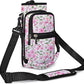 icolor Water Bottle Carrier Bag with Strap 25/32/40 oz Crossbody Bottle Holder with Phone Pocket Sling Sleeve Insulated Neoprene Water Bottle Pouch for Walking Travelling