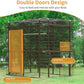 Large Bird Cage for Parakeets Outdoor Bird Aviary Parrot Cage with Perch, Walk-in Heavy Duty Birdcage for Macaws Canaries Parrots Budgie Lovebirds, Brown