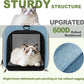 Cat Carrier 18 x 11 x 11 Top Loading Soft-Sided Pet Travel Bag Over 15lbs, Portable Small Dog Puppy Car Crate 10 lbs, Chihuahua Kennel Carry Case, Kitty Cloth Cage Medium Cat Under 25 Blue