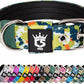 TSPRO Tactical Dog Collar 1.25 Inch Wide Thick Dog Collars with Heavy Duty Metal Buckle, Durable, Strong, Adjustable for Small Dogs (Camo Green S)