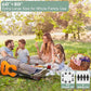 HX&OD Outdoor Picnic Blanket, Extra Large, 80''x60'' Waterproof Foldable Blankets Gingham Picnic Mat for Beach, Camping Grass Lawn Park Accessories Cute Couple Ideas Wedding (Green, 80”x60”)