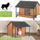 Gutinneen Large Dog House Outdoor Dog Kennel with All-Around Iron Frame Dog Cage Perfect for Small & Medium & Large Dogs,Roomy