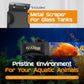 FL!PPER Flipper Cleaner Float - 2-in-1 Floating Magnetic Aquarium Glass Cleaner - Fish Tank - Scrubber & Scraper Aquarium Cleaning Tools – Fish Tank, Max
