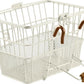 Retrospec Apollo Detachable Front Bike Basket Steel Half-Mesh with Integrated Detachable Hooks and Built-In Handle, Easy Assembly and Portability for Bicycles