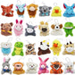 24 Packs Mini Plush Animals Toys, Animals Keychain Charms for Kids, Small Stuffed Animal Bulk for Kids, Easter Party Favors, Easter Basket Stuffers, Carnival Prizes, School Gifts