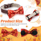 Hillban 50 Pcs Fall Collar Dog Bow Ties Maple Leaves Dogs Collar Accessories Pets Bow Ties Attachment with Elastic Bands Detachable Charms for Doggie Fall Autumn Costume