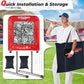 Heavy-Duty 9 Hole Pro Style Baseball & Softball Pitching Net with Strike Zone Target - Adjustable Portable Design for Training, Includes 4 Stakes & 2 Sandbags