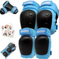 Simply Kids Knee and Elbow Pads with Wrist Guards, HardSoft Pad Tech. - CPSIA Certified Protective Gear Set - Inline Roller Skate Skateboard Bike Knee Pads for Kids Child Girls Boys Toddler Youth