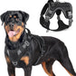 rabbitgoo Tactical Dog Harness for Large Dogs, No Pull Military Service Vest with Handle & Molle, Easy Control for Training Walking, Adjustable Reflective Straps, Black, L