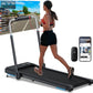 WELLFIT Treadmill for Home, 2 Level Incline Heavyduty Treadmill with Pulse Sensor, 4.0 HP, 1.0-10.0 MPH, 450/360 lbs Capacity, Large Running Area Treadmills with Bluetooth Player & LED Display