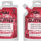 Hair Glitter Gel – Body Glitter for Kids and Women – Iridescent Holograph Cosmetic-Grade Gel w/Moon & Stars for Hair, Body & Face, Applies Smoothly w/o Glue & Washes Off Easily, 3 Oz - Red 2Pack