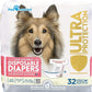 Paw Inspired 32ct Disposable Dog Diapers | Female Dog Diapers Ultra Protection | Diapers for Dogs in Heat, Excitable Urination, or Incontinence (Medium Plus)