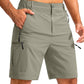 Pudolla Men's Hiking Cargo Shorts 9" Lightweight Outdoor Work Shorts for Men Travel Golf Camping Casual with 5 Zipper Pockets