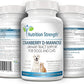Cranberry D-Mannose for Dogs, Support for Bladder & UTI, Pet Urinary Tract + Immune Health Supplement, Cranberry for Dogs with D-Mannose & Vitamin C, 150 Chewable Tablets