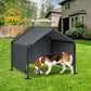 Dog Shades for Outside - Outdoor Dog Kennel for Small Dogs, 29.53”x25.59”x25.59” Outdoor Sun Rain Canopy Pet House, Waterproof Pet Canopy Shelter for Small Animals with Ground Nails