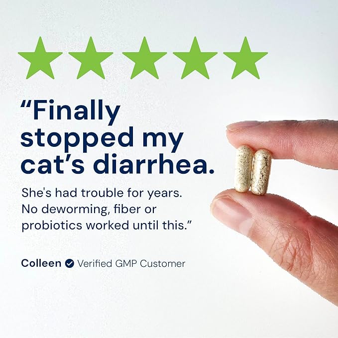 Cat Probiotics - GMP Prebiotics and Probiotics - Reduces Diarrhea Flareups for Cats - KittyBiome