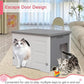 Rockever Plastic Cat House Outdoor with Escape Door, Waterproof Feral Cat House Outdoor Indoor, Sturdy Cat House for Outdoor Cats with Cat Bed Mat, Assemble Easily-Grey