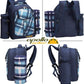 Apollo Walker Picnic Backpack Bag for 2 Person with Cooler Compartment, Detachable Bottle/Wine Holder, Fleece Blanket, Plates and Cutlery (Blue)