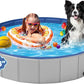 Dog Pool for Large Dogs, Foldable Plastic Pool for Dogs Slip-Resistant (47.2''x 12'')