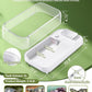 Large Turtle Tank Kit with Lamp and Filter, Acrylic Turtle Tank Starter Kit, Tank Aquarium with Heightened and Curved Fences, Bottom Drainage, Multi-Function Areas