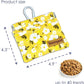 Dog Treat Pouch, Pocket Sized Pet Training Pouch, Cotton Fabric, Hand Free Yellow Flower Dog Walking Bag with Carabiner, Self-Closing Pet Feed Snack Reward, for Puppy Travel or Outdoor Use