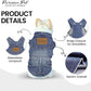 Parisian Pet Denim Overall - Blue Dog Jeans Outfit - Breathable Puppy Jumpsuit Costumes - Machine Washable Overall for Dogs - Dog Clothes for Small Dogs - S