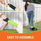 Dog Pooper Scooper with Bag Attachment, 40" Long Handle Pooper Scooper for Large Dogs, Dog Poop Scoop for Yard, Large Capacity Swivel Bin and Rake, Lavender Scented Bags (Green)