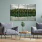 Nature Wall Art Prints - Ocean Forest Mountain Lake Canvas Landscapes - Small to Extra Large Living Room Bedroom Kitchen Bathroom Décor (Forest Reflection, 35L" x 53W" - 3 Panels)