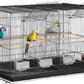 VEVOR 30-inch Flight Bird Cage, Stackable Divided Small Parakeet Cage for Parrots Canaries Cockatiels Lovebirds Finches Budgies Conures Macaws Pet Travel Birdcage with Handle and Perches