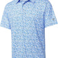 Men's Golf Polo Shirts Short Sleeve Striped Performance Moisture Wicking Dry Fit Golf Shirts for Men