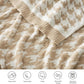Snuggle Sac Throw Blanket for Couch, Reversible Super Soft Warm Blankets Cozy Knit Fuzzy Plush Lightweight Throws for Sofa, Bed, Camping,Houndstooth Beige,50x60 inches