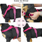 Light Up Dog Harness, Rechargeable LED Dog Harness with Battery Level Indicator, Adjustable Reflective Safety Vest for Night Walking, Soft Mesh Lighted Harness for Medium Large Dogs(5-90lbs)