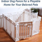 Dog Playpen with Door, DIY Shape Combination Puppy Pen,25.5" H 10-Panel Dog Fence,Non-Slip & Secure Pet Gate, Easy to Assemble(Standard Room)