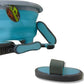 Collapsible Grooming Kit 10 Liter Bucket and 5 Grooming Tools by Southwestern Equine (Turquoise)