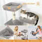 PAWZ Road Large 72 Inch Cat Tree and Tower for Indoor Cats - With Sisal-Covered Scratching Posts, Padded Perches, Condos, and Basket - Gray