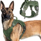 rabbitgoo Tactical Dog Harness for Large Dogs, No Pull Military Service Vest with Handle & Molle, Easy Control for Training Walking, Adjustable Reflective Straps, Green, XL