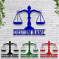 Personalized Lawyer Metal Sign LED Light, Custom Scales of Justice Metal Wall Art With LED Lights, Wall Art Hanging Home Decor Birthday Xmas Gift