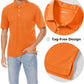 MAGCOMSEN Men's Polo Shirts 3 Buttons Casual Work T Shirts Quick Dry Short Sleeve Golf Shirt Pique Jersey Outdoor Performance