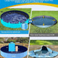VISTOP Jumbo Foldable Dog Pool, Hard Plastic Shell Portable Swimming Pool for Dogs Cats and Kids Pet Puppy Bathing Tub Collapsible Kiddie Pool (87inch.D x 15.7inch.H, Blue)