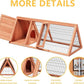 A-Frame Quail Coop,Wooden Quail Cage Indoor Outdoor,Triangle Rabbit Hutch with 2 Doors & Ventilating Wire for Small Animals,Sold by XilishppEcxEco (Ntural Wood)
