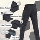 TACVASEN Men's Winter Pants 9 Pockets Fleece Snow Hiking Pants Water-Resistant Warm Softshell Thick Tactical Pants