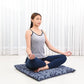 Leewadee Zabuton Seating Cushion – Square Floor Seat for Meditation Exercises, Light Yoga Mat Filled with Kapok