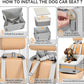 PETSFIT Small Dog Car Seat, Waterproof PU Leather Dog Booster Car Seat with Patented Safe Buckles, Pet Carseat for Medium or Small Sized Pets up to 30 lbs (Grey)